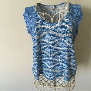 Anthropologie Tops - Anthropologie Akemi + Kin Blue & White Tank - XS Anthropologie Tops - Anthropologie Akemi + Kin Blue & White Tank - XS